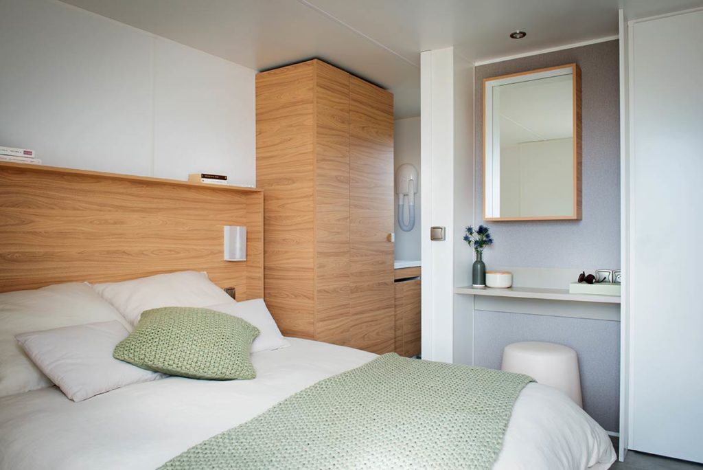 interieur d'une location haut de gamme au camping en Vendée