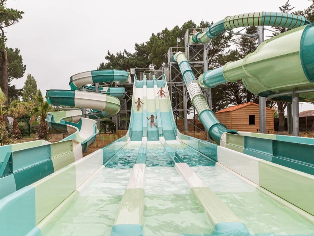 toboggans aquatique du camping luxe 